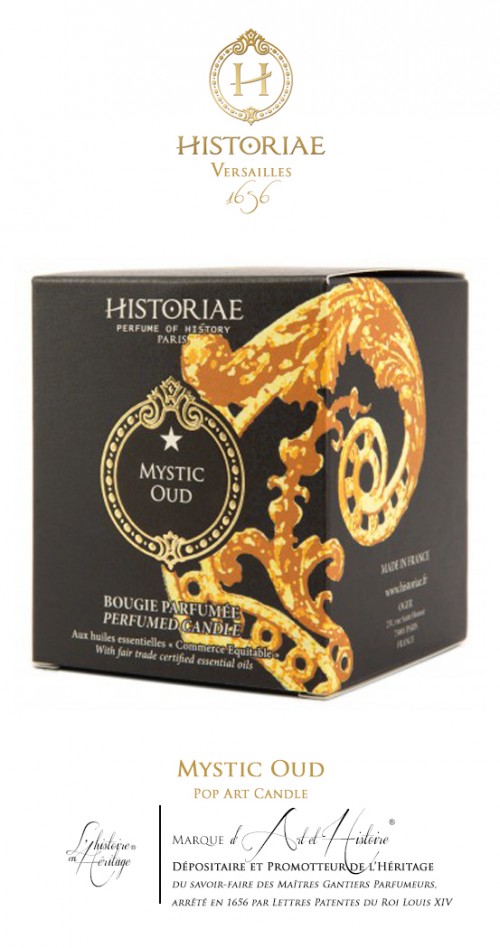 HISTORIAE Mystic Oud - Bougie Pop Art 190g (50 heures)