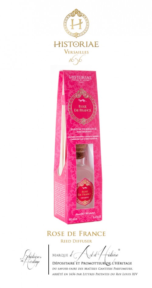 HISTORIAE Rose de France - parfum d'intérieur (rotins) 100ml