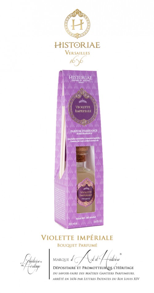 HISTORIAE Violette Impériale - parfum d&#039;intérieur (diffuseur rotins) 100ml