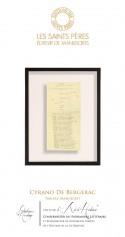 Cyrano de Bergerac - Le Tableau Manuscrit Historique