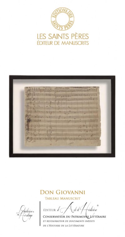 Don Giovanni -  Tableau Manuscrit Historique 