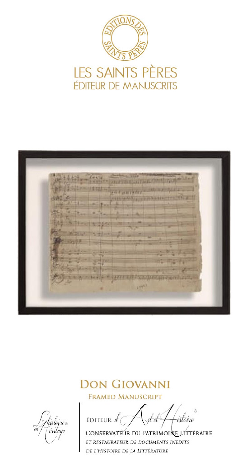 Don Giovanni - Le Tableau Manuscrit Historique