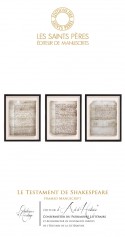 Le Testament de Shakespeare - Le Tableau Manuscrit Historique