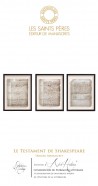 Le Testament de Shakespeare -  Tableau Manuscrit Historique 